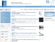 Tablet Screenshot of mech-sci.net